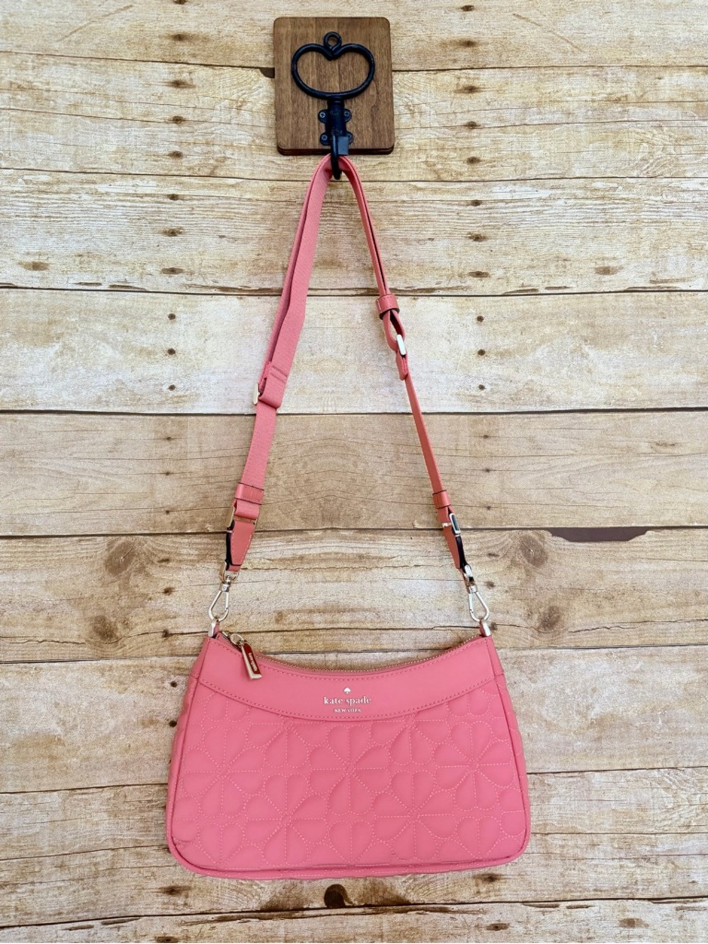 Kate Spade Flower Quilted Crossbody - Terracotta NWT